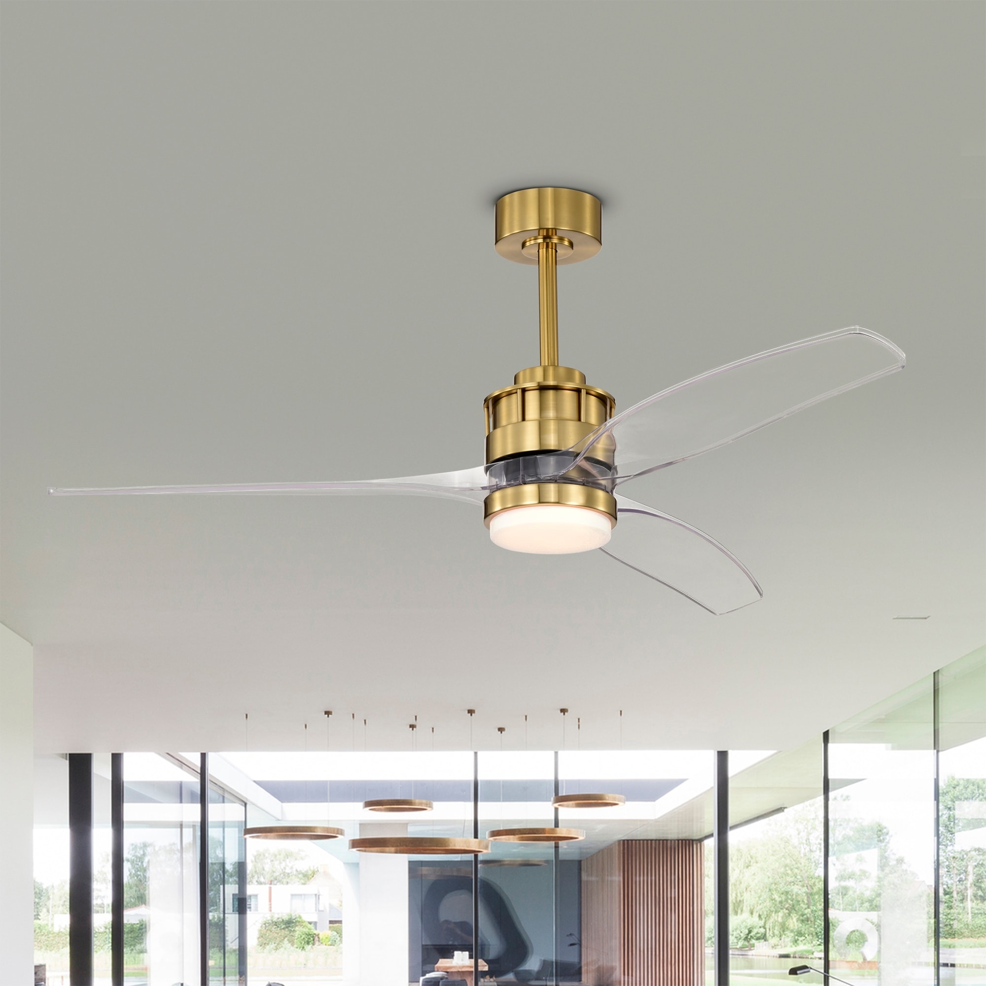 Warehouse of Tiffany Murdo Sleek Modern 3-Blade LED Lighted Ceiling Fan with Remote