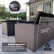 preview thumbnail 57 of 125, Kullavik 13 Pieces Outdoor Patio Furniture Set with Fire Pit Table w/ Wide Armrests