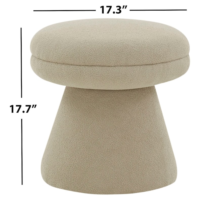 SAFAVIEH Couture Gwenyth Ottoman (Fully Assembled) - Light Brown