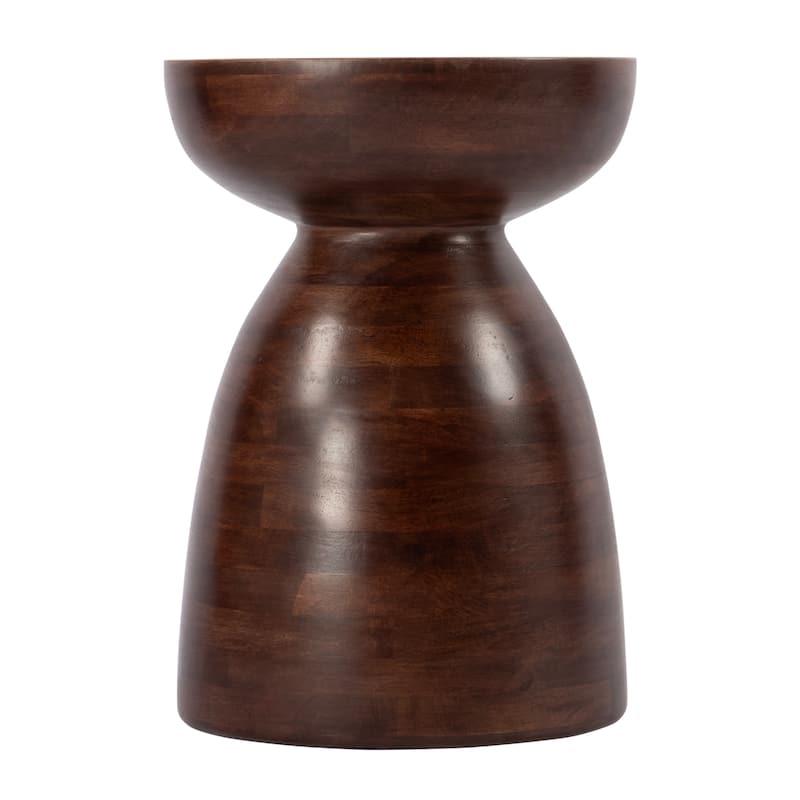 Hayes 13 in. W Round Solid Wood Side Table