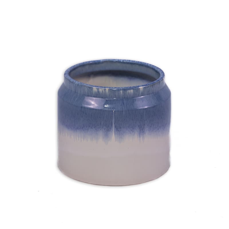 Glossy Ceramic Planters All-Weather Resistant with Drainage (Set of 2)