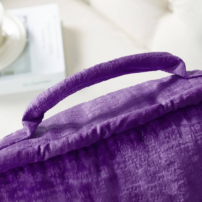 Textured Velvet Bedrest Reading Pillow Cover & Filling