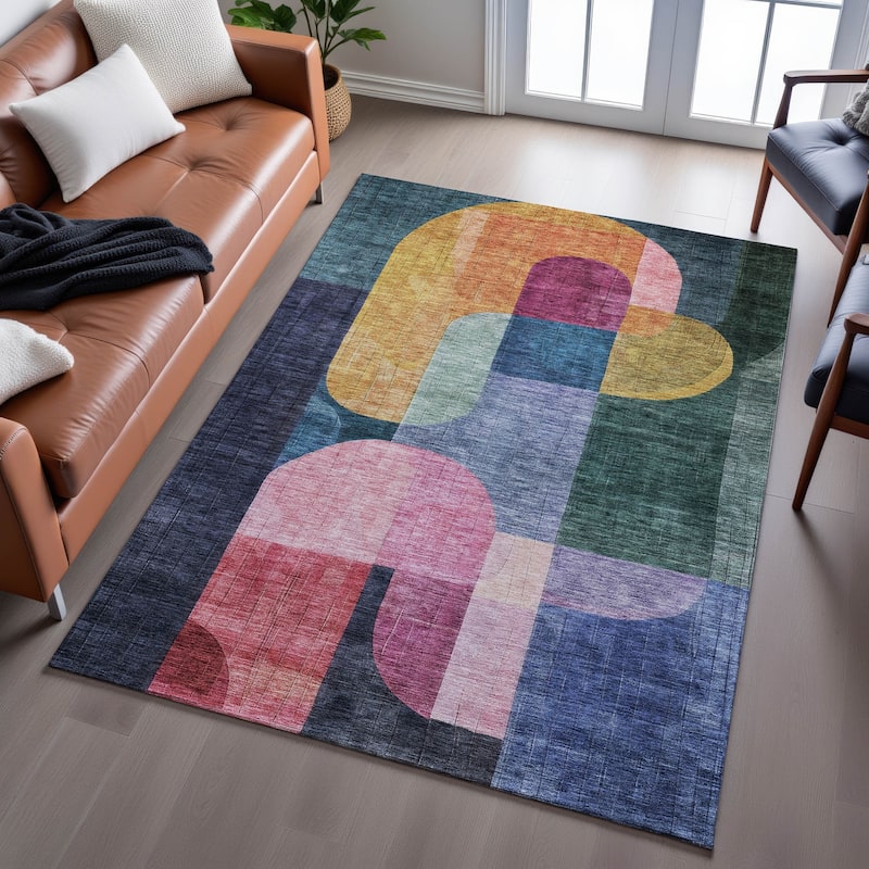 Premium Washable Super Soft Modern Retro Mayfield Rug