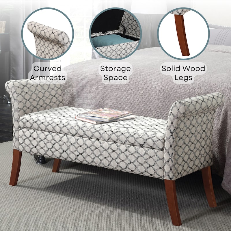 Convenience Concepts Designs4Comfort Garbo Entryway Storage Bench