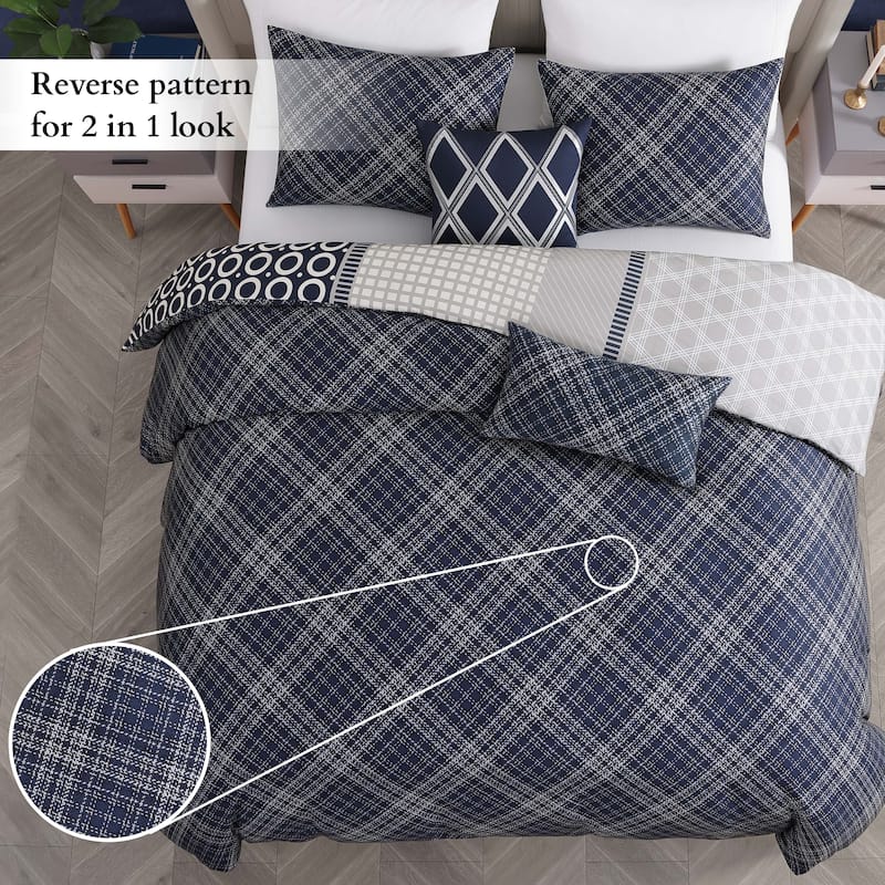 Bebejan Vertigeo 100% Cotton Sateen 5 Piece Reversible Comforter Set