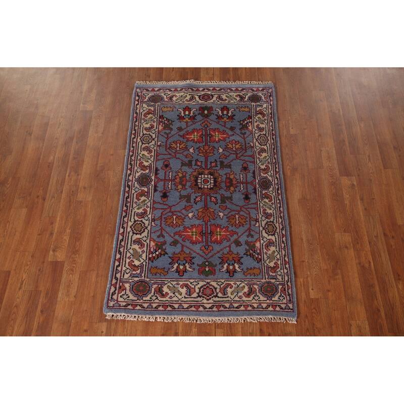 Heriz Serapi Oriental Accent Rug Handmade Wool Carpet - 3'0"x 4'11"