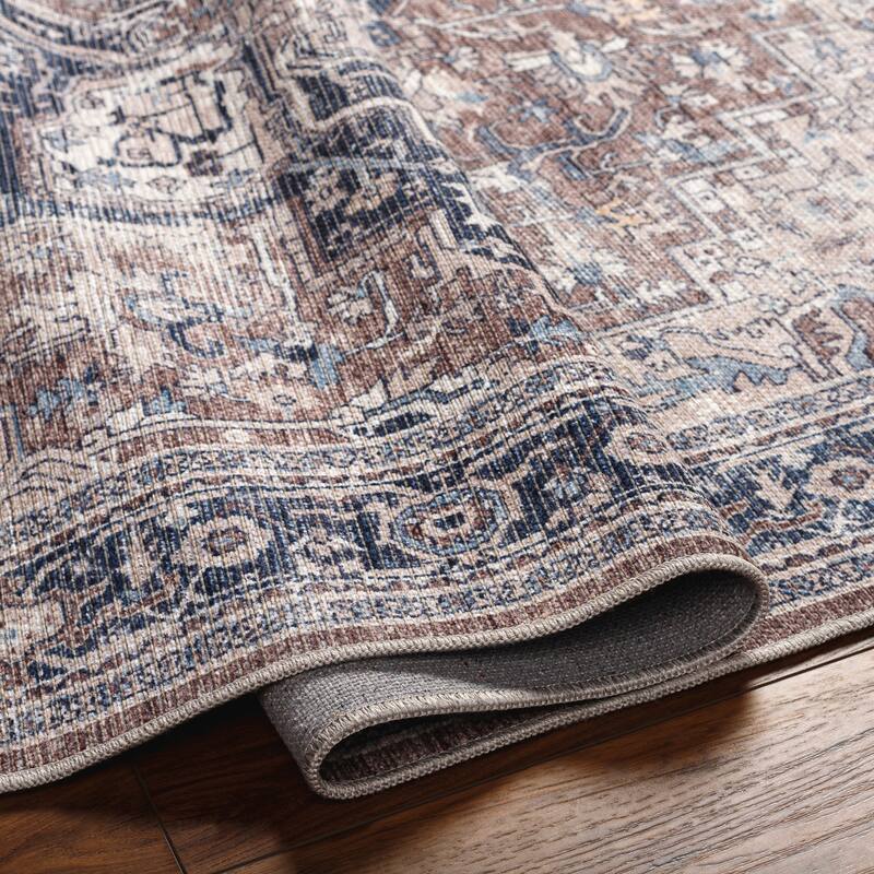 Livabliss Bram Distressed Persian Washable Area Rug
