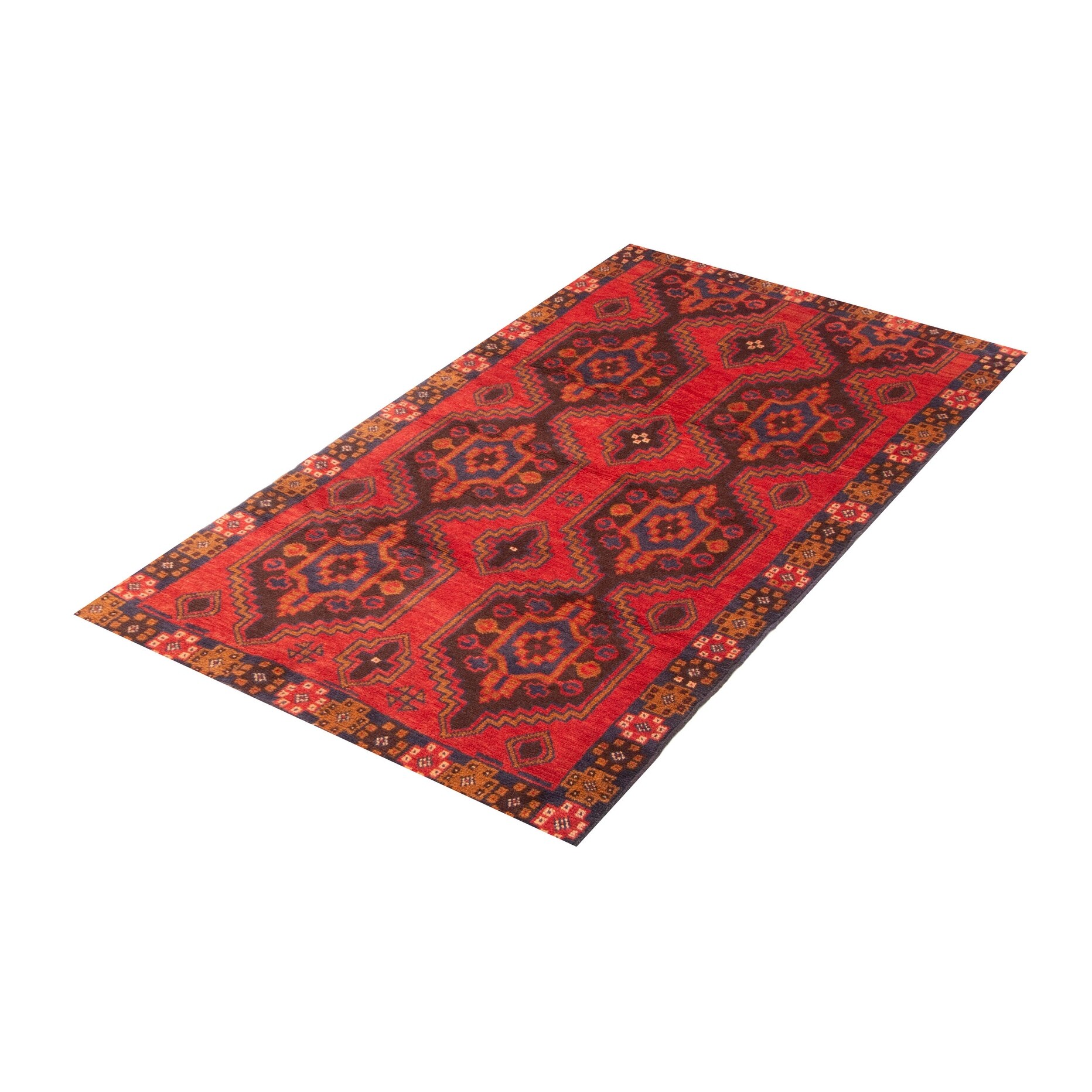ECARPETGALLERY Hand-knotted Baluch Red Wool Rug - 3'8 x 6'3