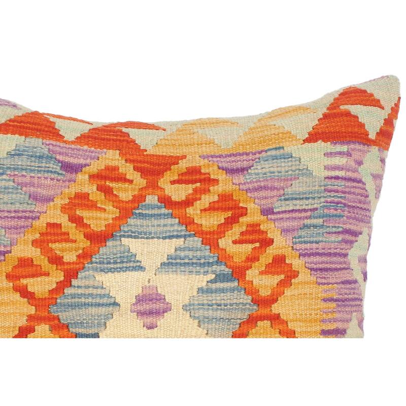Bauhaus Lesa HandWoven Turkish Kilim Throw Pillow 20 in. x 20 in. Bed Bath & Beyond 32524650