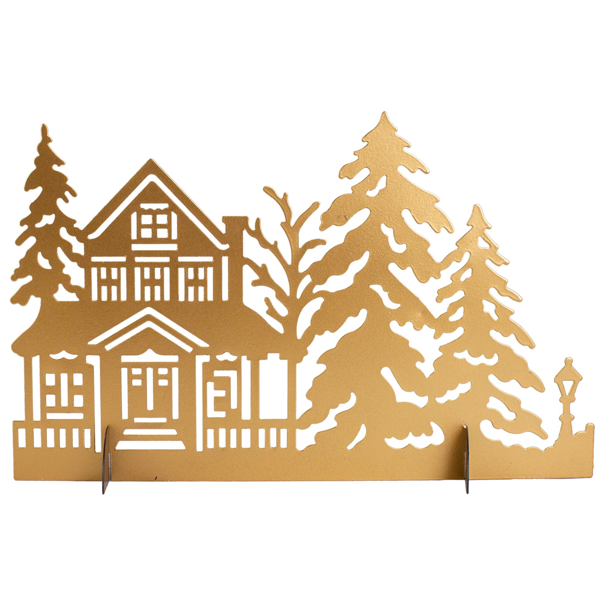 Shop 3 Piece Metal Stand Up Winter Village Mantel Scene Overstock 31715294