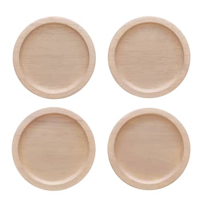 Noritake Hammock Wood Set of 4 Coasters, 3.75"