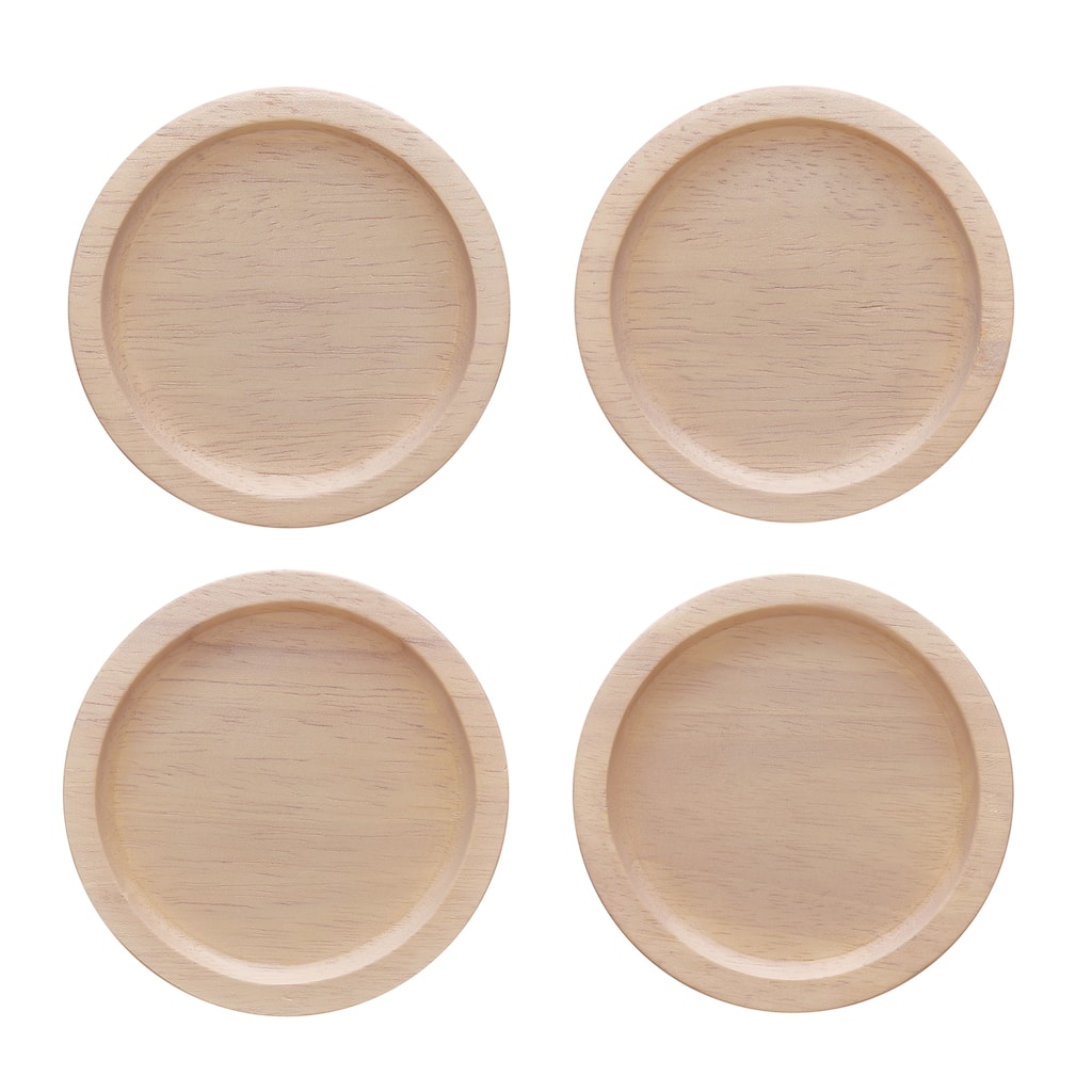 Noritake Hammock Wood Set of 4 Coasters, 3.75"
