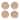 Noritake Hammock Wood Set of 4 Coasters, 3.75"