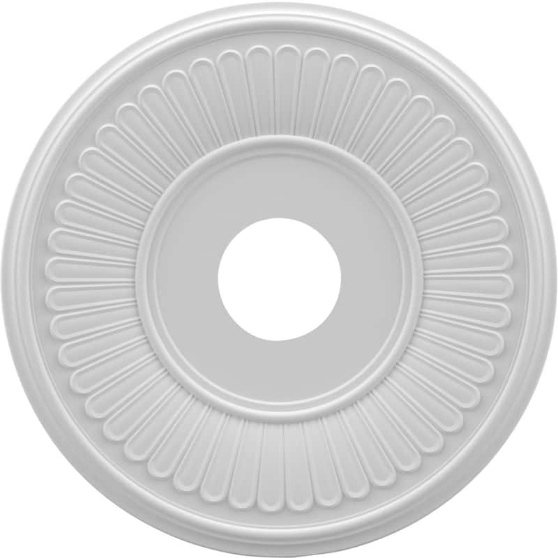 3 1/2" Inside Diameter - Berkshire Thermoformed PVC Ceiling Medallion - 16" Outside Diameter - Unfinished