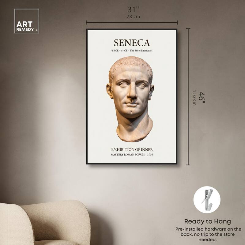 Bust of Seneca Canvas by Art Remedy