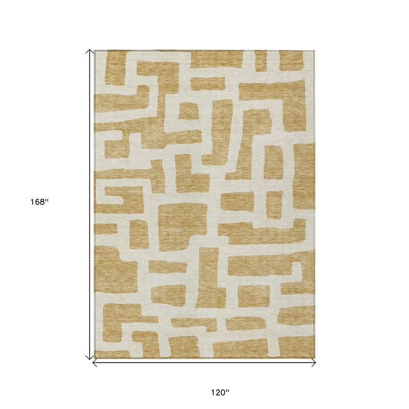 HomeRoots Abstract Transitional Rectangle Outdoor Rug
