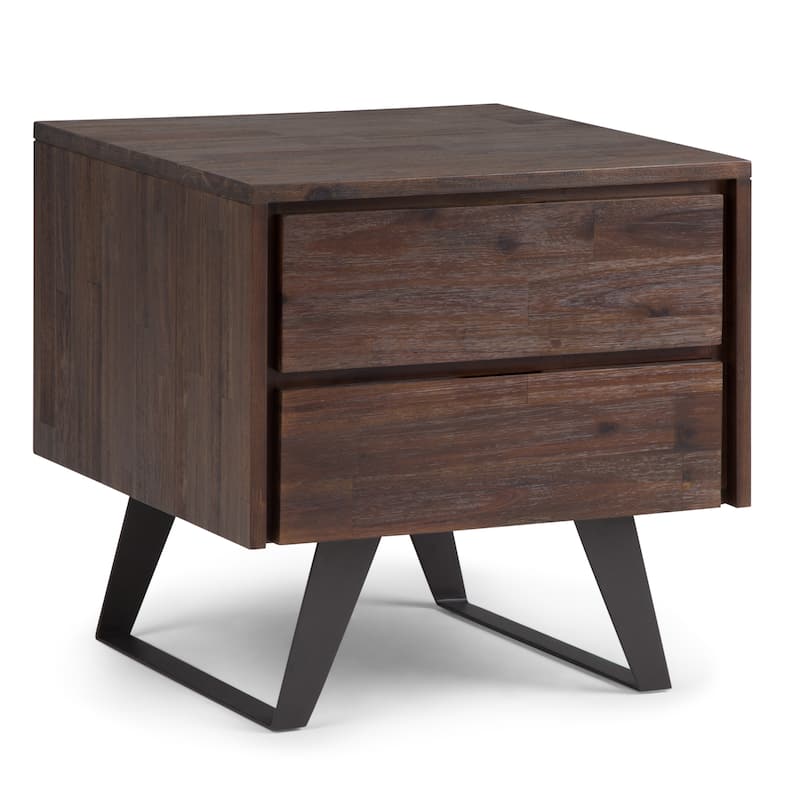 WYNDENHALL Mitchell WOOD and Metal 22 inch Wide Modern Industrial End Side Table