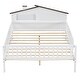 preview thumbnail 13 of 14, Full Size Wood Platform Bed with House-shaped Headboard,LED & Storage