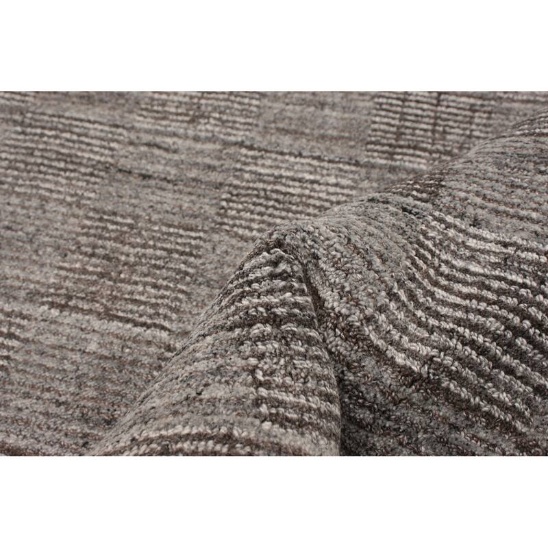 ECARPETGALLERY Hand Loomed Gabbeh Luribaft Taupe Rug - 5'0 x 8'0