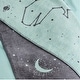 preview thumbnail 3 of 3, IBENA Star Sign Dinosaur in Space Children's Baby Blanket