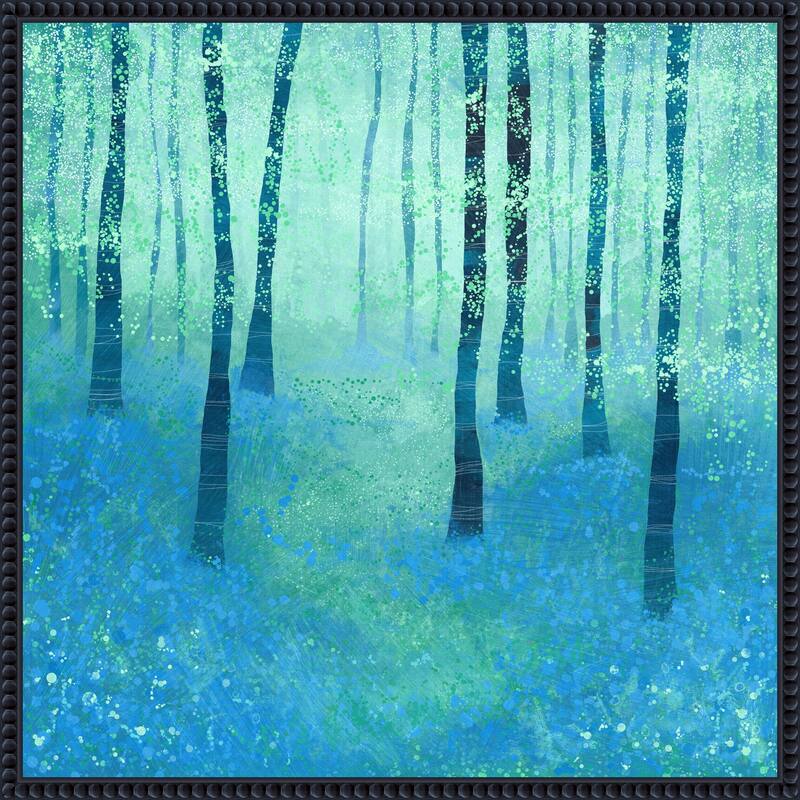 Bluebell Woodland by Nic Squirrell Framed Canvas Wall Art Print