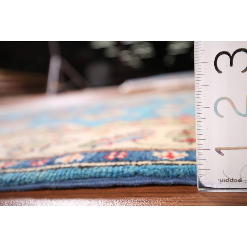 Blue Oushak Oriental Accent Rug Hand-Knotted Wool Carpet - 3'3" x 4'9"