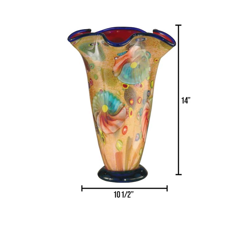 Coast Sand Hand Blown Art Glass Vase