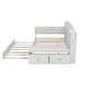 preview thumbnail 25 of 24, GDFStudio - Modern Wooden Full Size Daybed with Trundle, Bench Storage and Charging Station