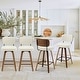 preview thumbnail 128 of 199, 26"/29" Swivel Bar Stools/ Counter Stools with Bentwood Legs Set of 4 - Cream White-PU Back - Counter Height