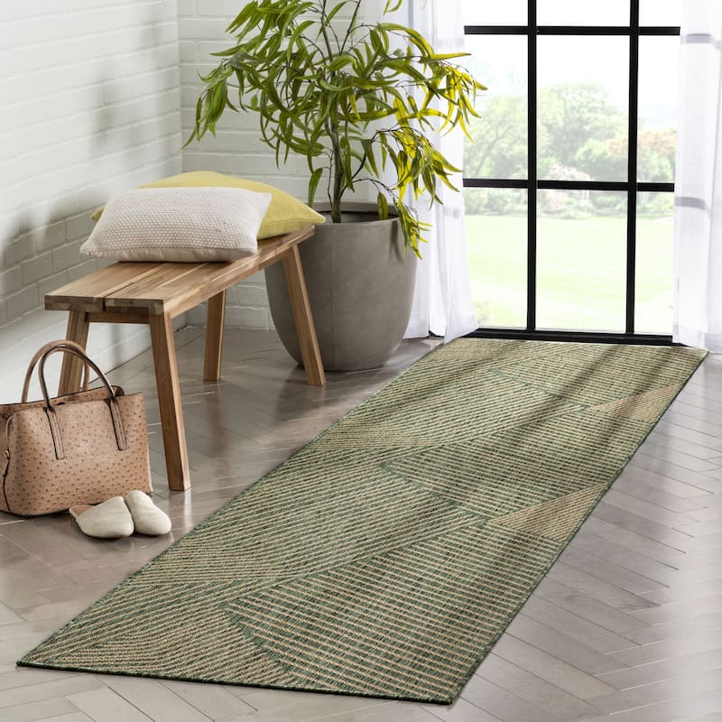Well Woven Medusa Linden Indoor Outdoor Striped Modern Area Rug