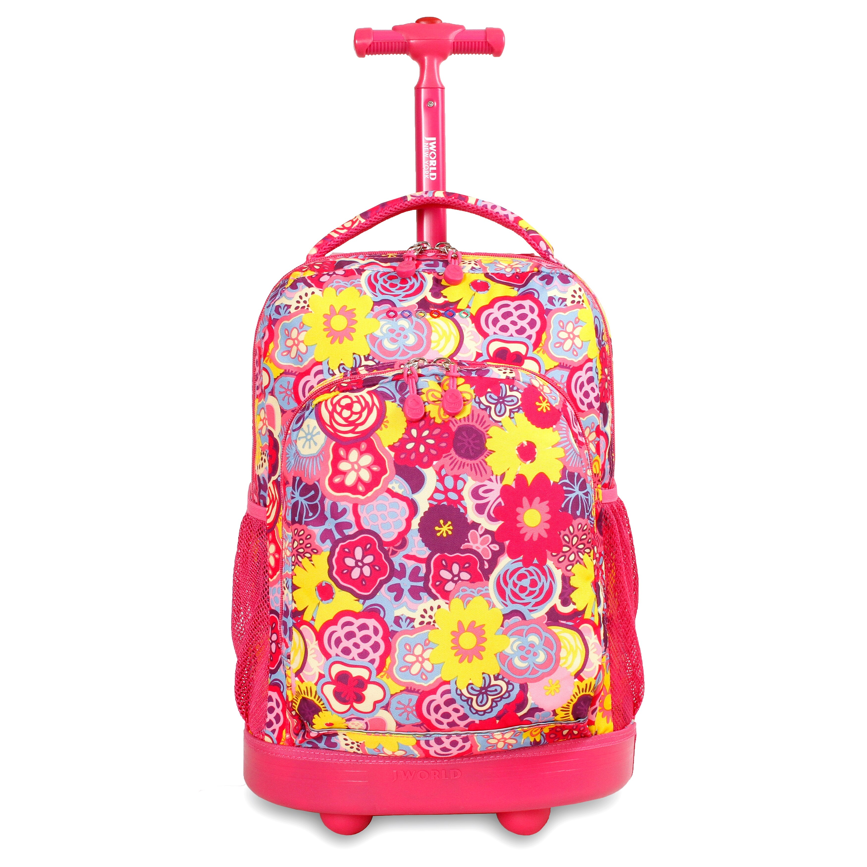 J World Poppy Pansy Sunny 17 Inch Rolling Backpack Overstock