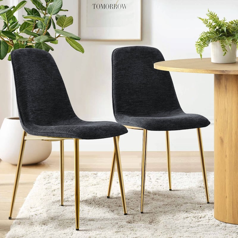 Upholstered Chenille Dining Chair(Set of 2)
