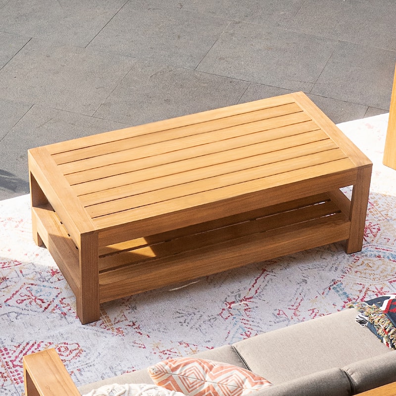 Cambridge Casual Logan Teak Outdoor Patio Coffee Table