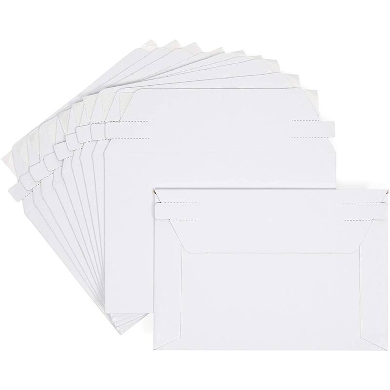 Stockroom Plus 100 Pack 6.5x4.5 Rigid Mailers with Self Sealing Flap, Bulk Cardboard Envelopes