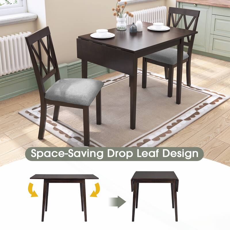 Versatile Folding Dining Table with Rubberwood Legs for Various Rooms