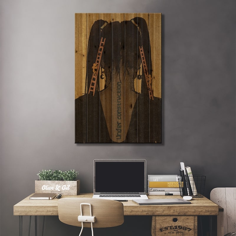 Under Construction II Print On Wood by Illunatica - Multi-Color
