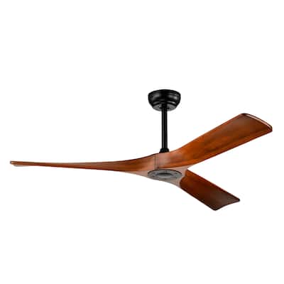 52" Ceiling Fan with Remote Control No Lights,Modern Reversible DC Motor Indoor 3 Blades Ceiling Fans