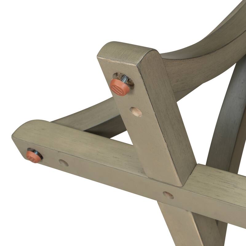 59.8" Farmhouse Wooden Console Table with Rubber Wood Slender Curved Legs