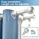 preview thumbnail 28 of 32, Round Ball Designer Double Drapery Adjustable Curtain Rod & Hardware