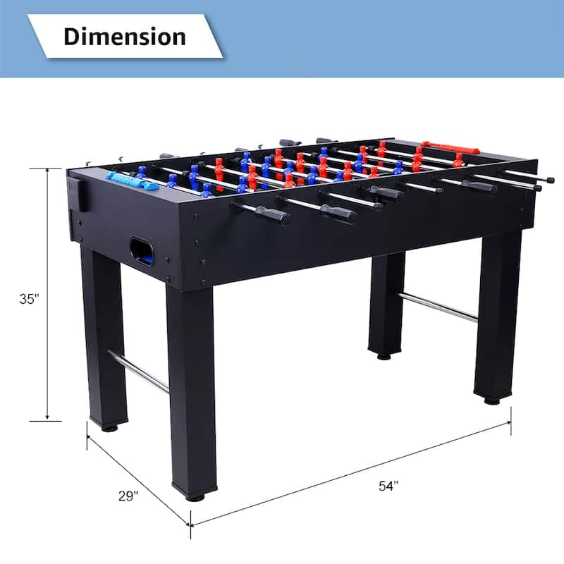 54"W Hurricane Foosball Table, Analog Scoring & Accessories