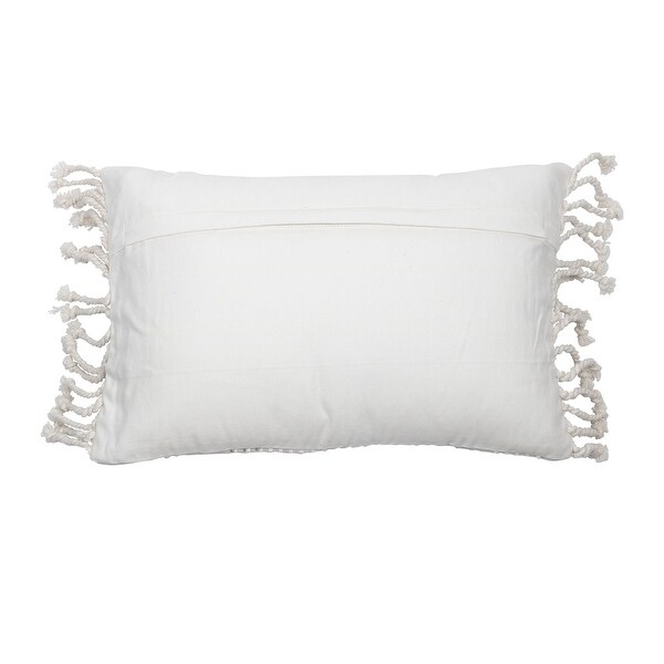 Foreside Home Garden Gray Hand Woven 14 x 22 inch Decorative