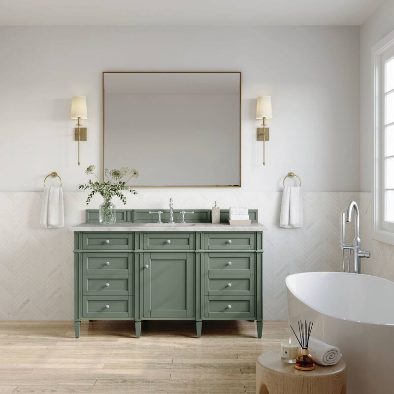 James Martin Vanities 650-V60S-3VSL Brittany 60" Single Basin Poplar