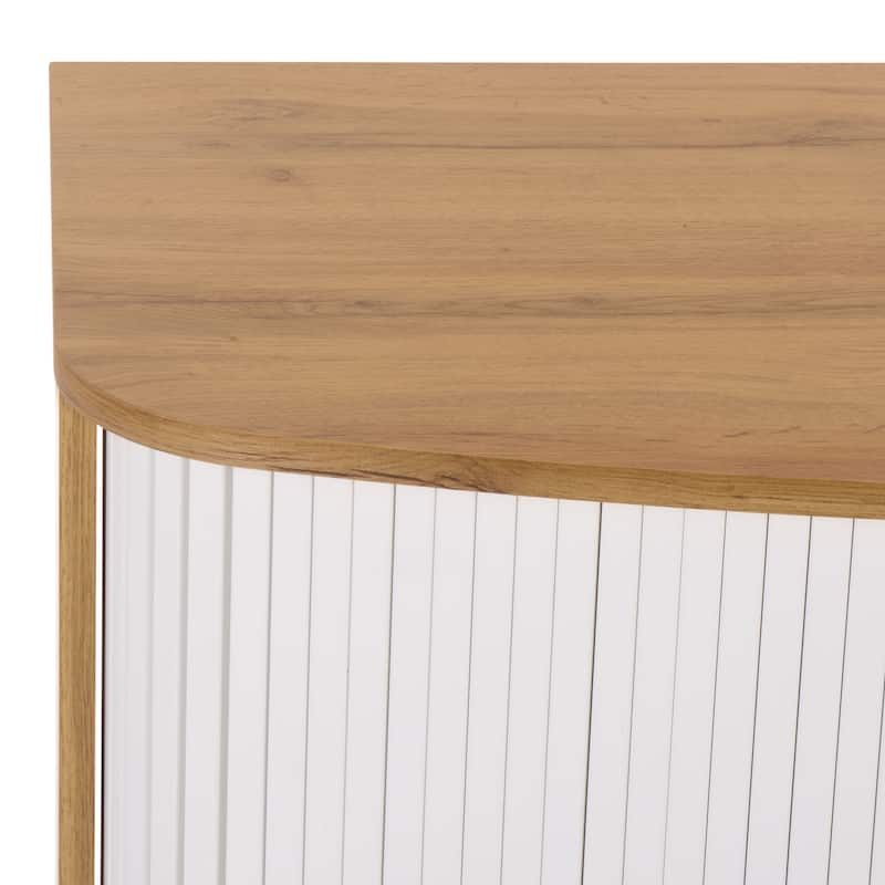 SAFAVIEH Home Sabby Tambour Door Compact Sideboard/TV Stand - 39"W x 20"D x 32"H