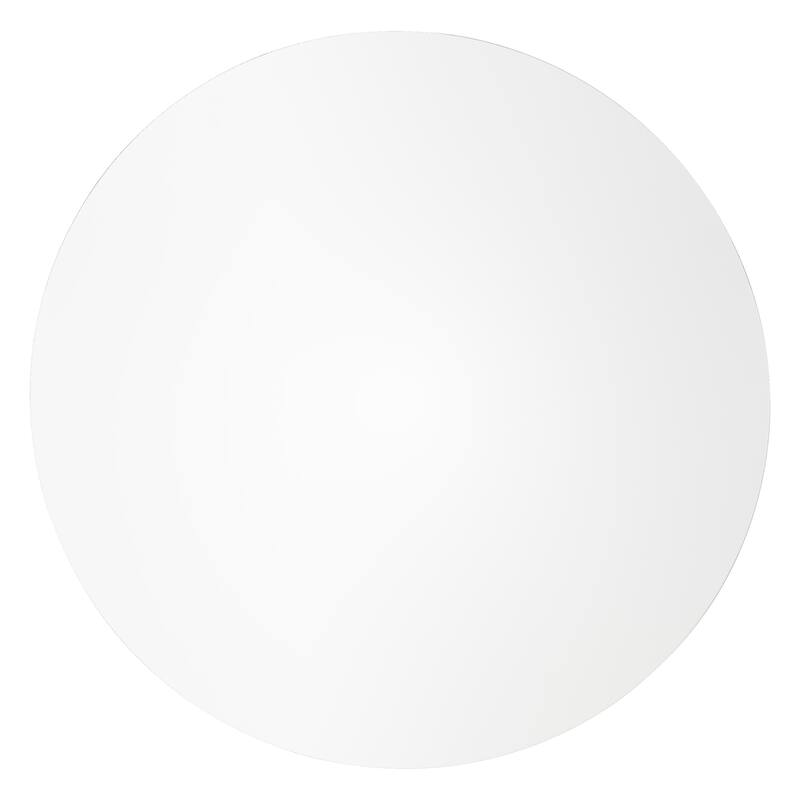 Bristol 35" Round Dining Table with Modern Glass, MDF or Sintered Stone - Sturdy Steel Pedestal Base for Kitchen, Dining, Cafe