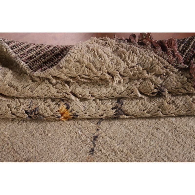 Geometric / Moroccan Style Area Rug Hand-Knotted Wool Carpet - 5'9" x 9'9"