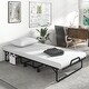 preview thumbnail 6 of 7, Twin Size Rollaway Guest Folding Bed with Mattress Sturdy Heavy Duty Frame