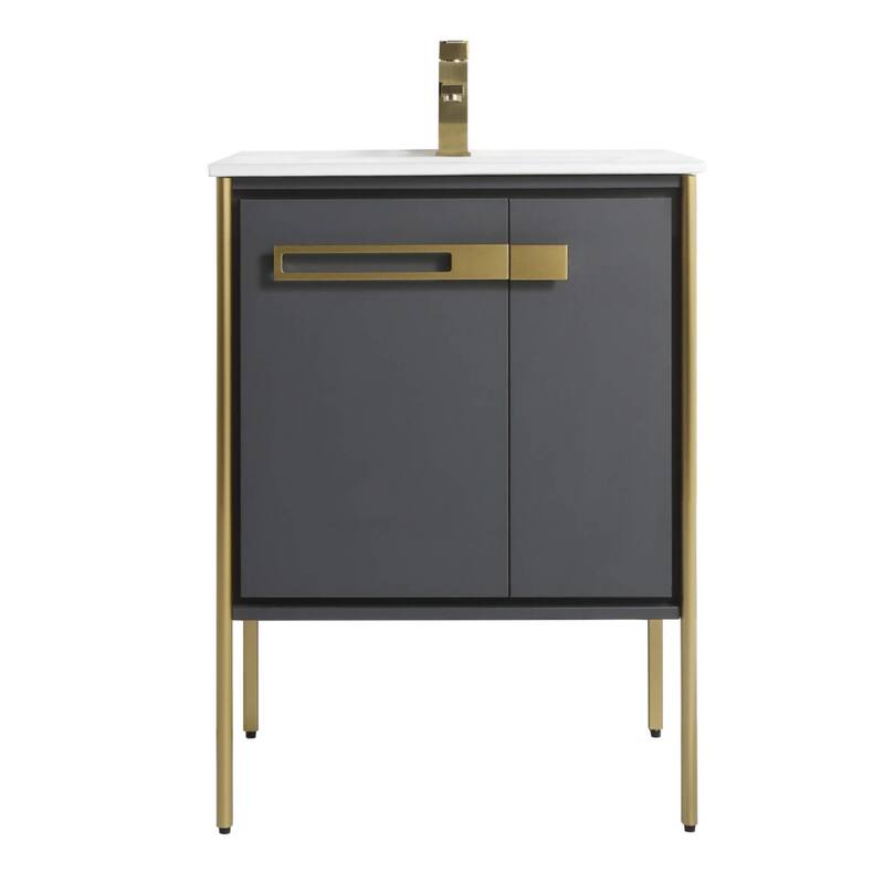Fine Fixtures Oakville Bathroom Vanity with White Ceramic Sink