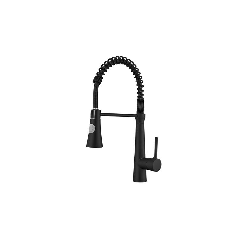 LED Light Commercial 1-Handle Pulldown Kitchen Faucet