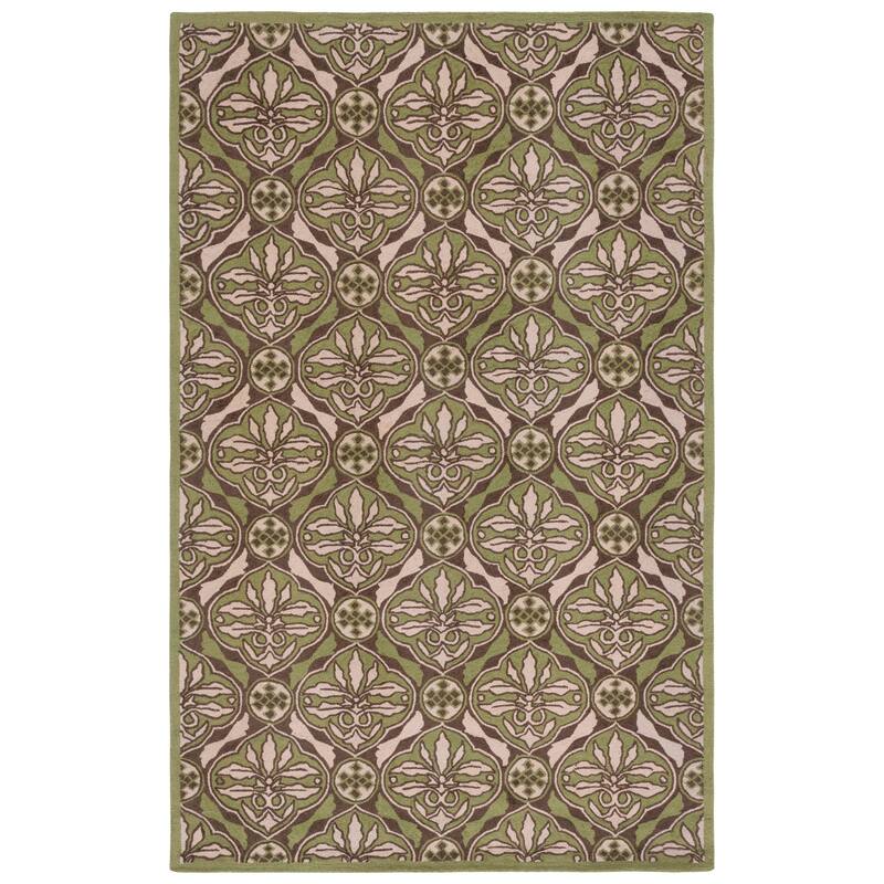 SAFAVIEH Handmade Chelsea Faiga French Country Wool Rug - 8' x 10' - Brown/Green