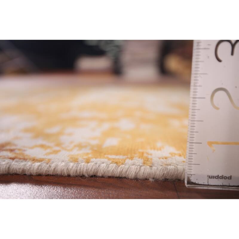 Colorful Abstract Indian Foyer Rug Handmade Wool Carpet - 2'7"x 4'5"